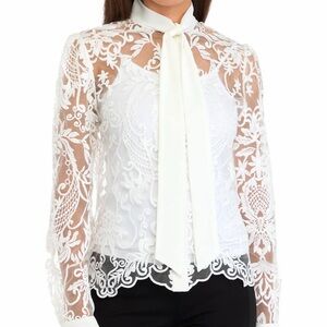 NWT White Lace Blouse